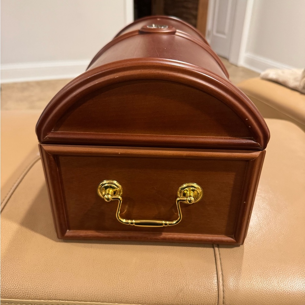 DANBURY MINT Wooden State Quarters Treasure Chest with Blue Velvet Interior - Picture 11 of 16